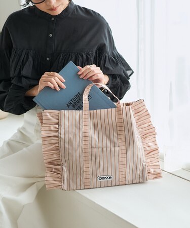 別注 2WAY ストライプ PVC トートバッグ/A4サイズトートバッグ