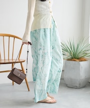 インド マーブルプリント イージーパンツ