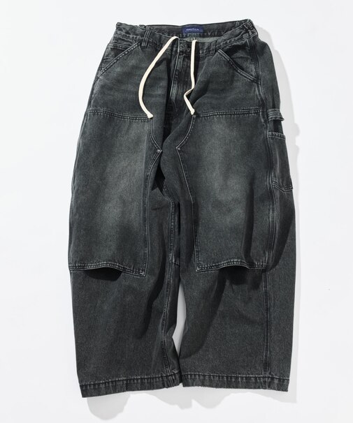 スーパーワイド カーブシルエット ダブルニー ペインターパンツ