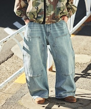 スーパーワイド カーブシルエット ダブルニー ペインターパンツ