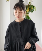 インド ピンタック チュニックブラウス