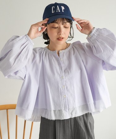 インド レイヤード ショートシャツ