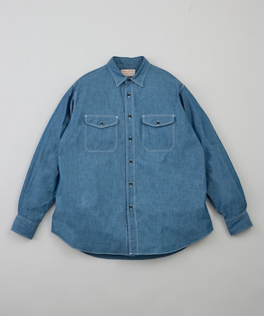 【Japan Exclusive】Chambray Work Shirt Indigo Produced by 金子恵治