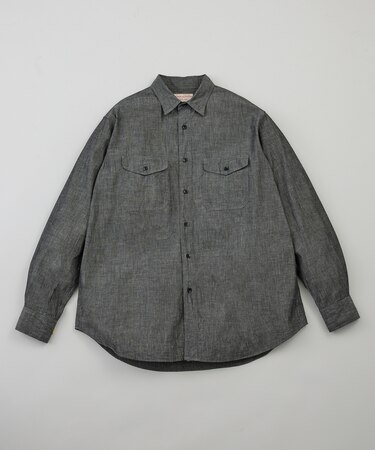 【Japan Exclusive】Chambray Work Shirt Black Pigment Produced by 金子恵治