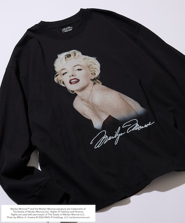 別注 マリリン・モンロー L/Sカットソー “Red Sitting”