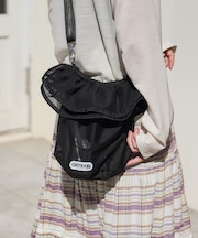 別注 マルチWAY メッシュ フリル巾着ショルダーバッグ