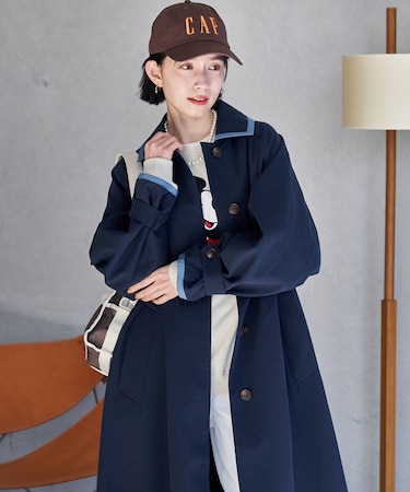 配色 ステンカラーコート