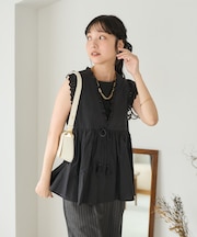 インド フリルリボンベスト