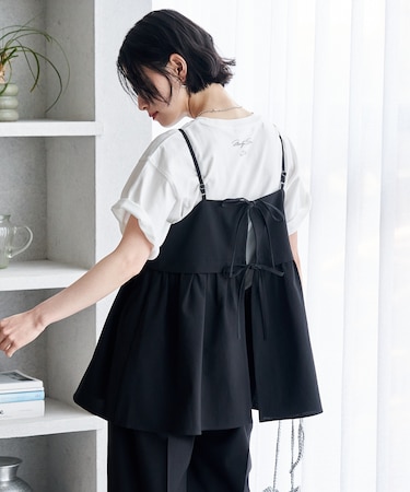 接触冷感/UV LINEN TOUCH ビスチェ パンツ セットアップ