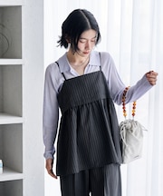 接触冷感/UV LINEN TOUCH ビスチェ パンツ セットアップ