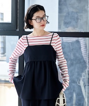 接触冷感/UV LINEN TOUCH ビスチェ パンツ セットアップ