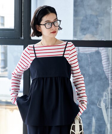 接触冷感/UV LINEN TOUCH ビスチェ パンツ セットアップ