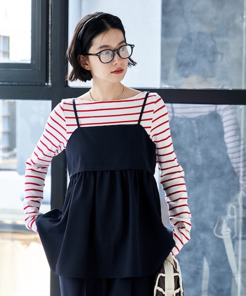 接触冷感/UV LINEN TOUCH ビスチェ パンツ セットアップ