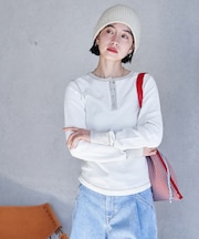 ダブルフェイス 配色 ヘンリー ロンT