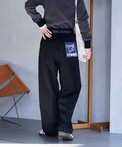 FIT MAGIC マーベルト スラックスパンツ