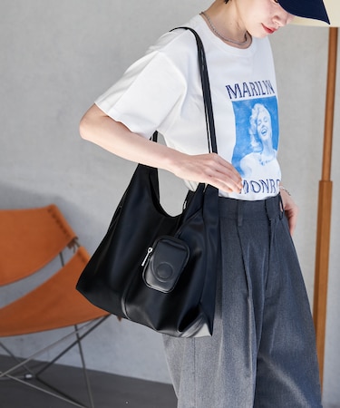 【ポーチ付き】トライアングルバッグ