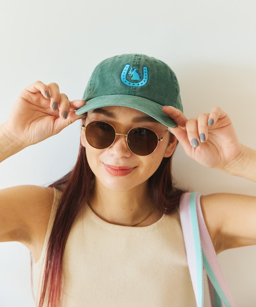 TOYAMEG Kaiun Horse Cap ワンポイント ピグメント 刺繍キャップ