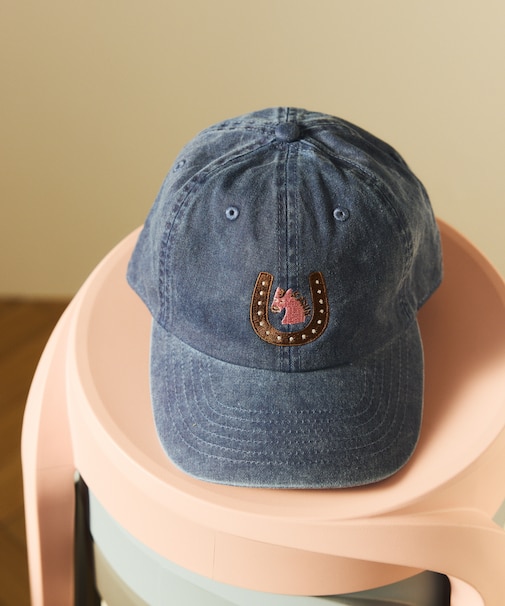 TOYAMEG Kaiun Horse Cap ワンポイント ピグメント 刺繍キャップ