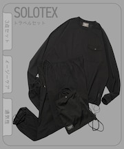 SOLOTEX パッカブル ロングスリーブ トラベルセットアップ ミニバッグ付き