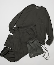 SOLOTEX パッカブル ロングスリーブ トラベルセットアップ ミニバッグ付き