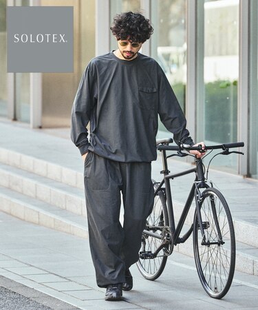 SOLOTEX パッカブル ロングスリーブ トラベルセットアップ ミニバッグ付き