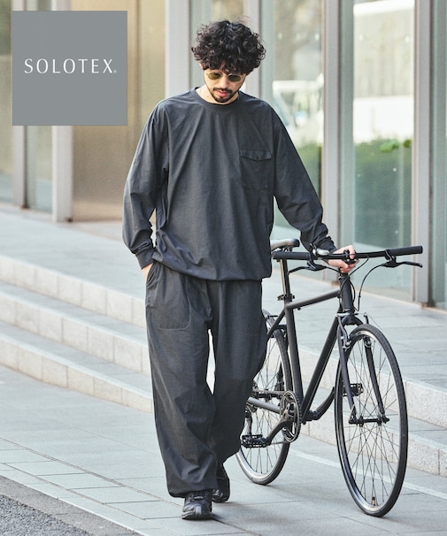 SOLOTEX パッカブル ロングスリーブ トラベルセットアップ ミニバッグ付き
