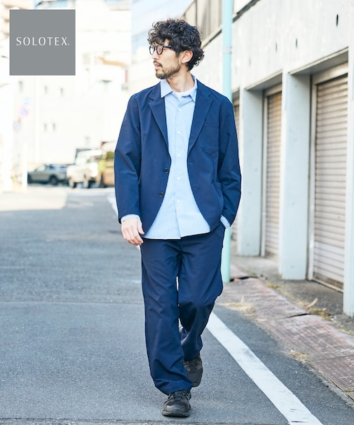 SOLOTEX シアサッカー 2Bジャケット セットアップ