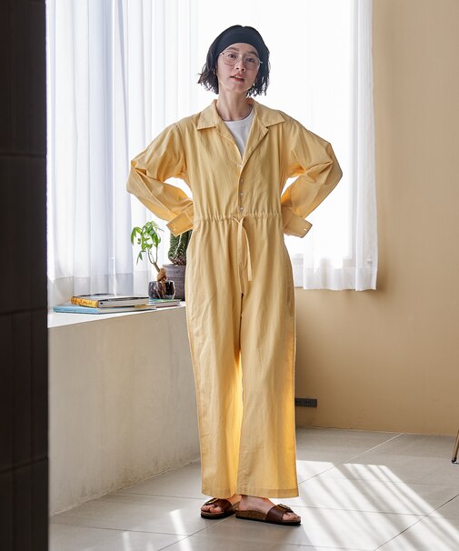 インド  オープンカラー ジャンプスーツ