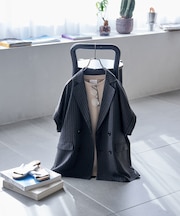 接触冷感/UVカット LINEN TOUCH ダブルブレスト半袖ジャケット