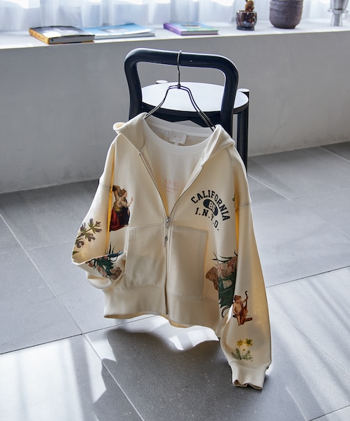 ペインティング ジップパーカー