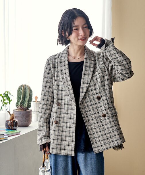 Gramps チェック ジャケット＜セットアップ対応＞