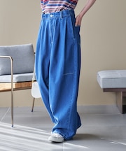 FIT MAGIC マーベルト タック カーブパンツ/タックカーブデニム