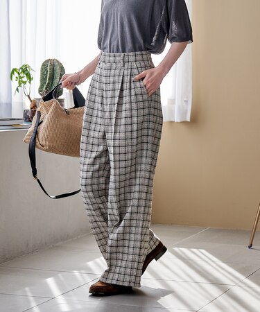 Gramps チェックパンツ<セットアップ対応>