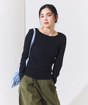 【セットアイテム】コットンモダール タンク レイヤード バックオープン ロンT