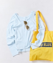 【セットアイテム】コットンモダール タンク レイヤード バックオープン ロンT