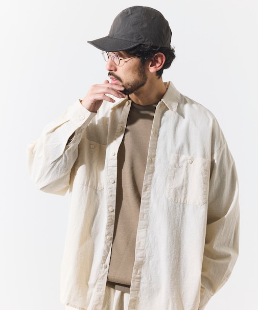 別注 シャンブレー リラックスフィット ワーク ロングスリーブシャツ