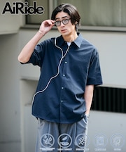 AiRide/エアライド リラックスフィット ショートスリーブ シアサッカーシャツ/ポケッタブル/吸水速乾/UVカット 【限定展開】