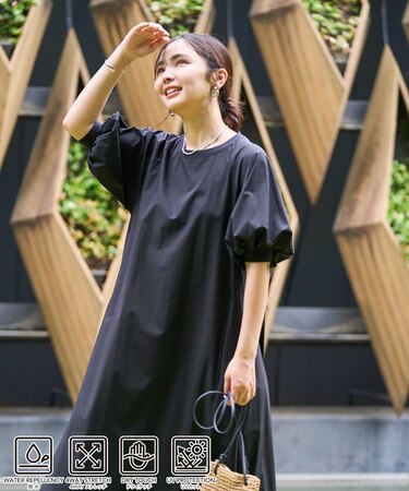 別注 UVカット パフスリーブワンピース
