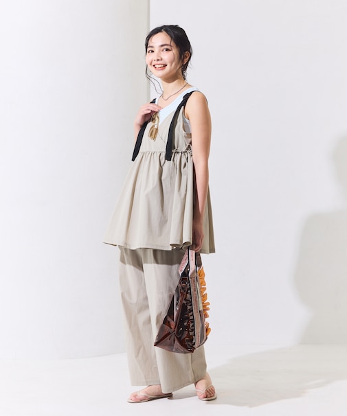 別注  UVカット カシュクールキャミ セットアップ