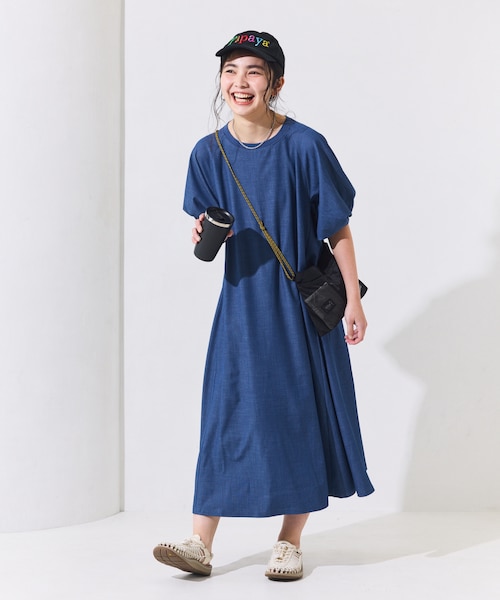 バックオープン チェック アシメ ティアード ワンピース｜フリークス