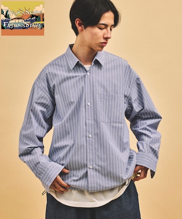 ビッグシルエット タイプライター スピンドル レギュラーカラーシャツ