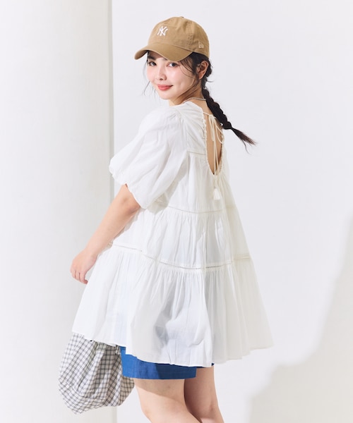 Freada/フリーダ インドプリント刺繍ラメステッチワンピース