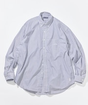 ビッグシルエット ブロード ストライプ BDシャツ