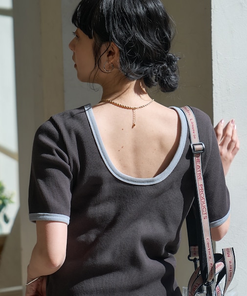 ワッフル バッグオープン Tシャツ