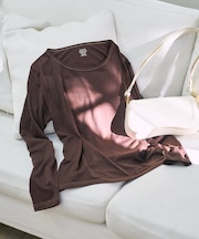 ＜サマーウールブレンド＞ とろみ ステッチ ロンT