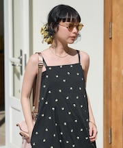 インド 小花刺繍 キャミワンピース