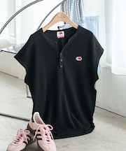 【3月5日12:00～販売開始】別注 ワッフル ヘンリーネック フレンチスリーブTシャツ