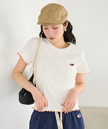 【3月5日12:00～販売開始】別注 配色メロー リブ半袖Tシャツ