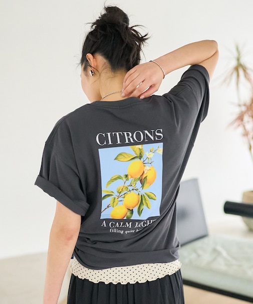 【3月5日12:00～販売開始】別注 シトロンプリント ビッグTシルエットTシャツ