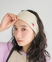 【3月5日12:00～販売開始】別注 ドット フライス ヘアバンド